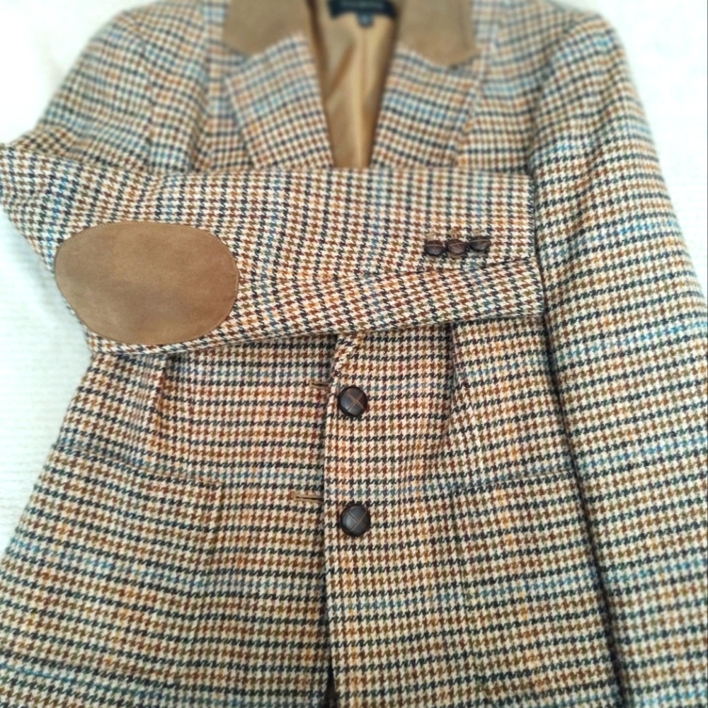 Talbot Wool Tweed Check Blazer Jacket